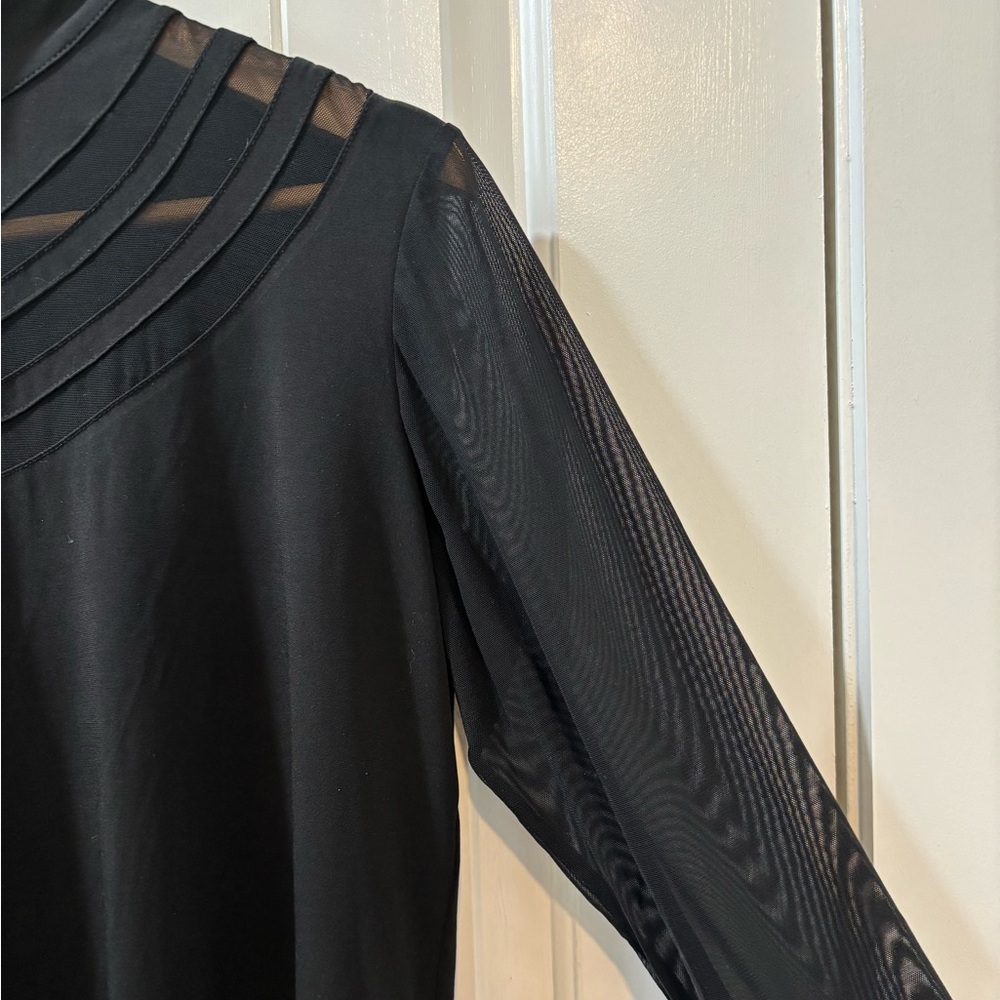 Anatomie Blouse Long Sleeve Sheer Accents Size XL - Picture 2 of 6